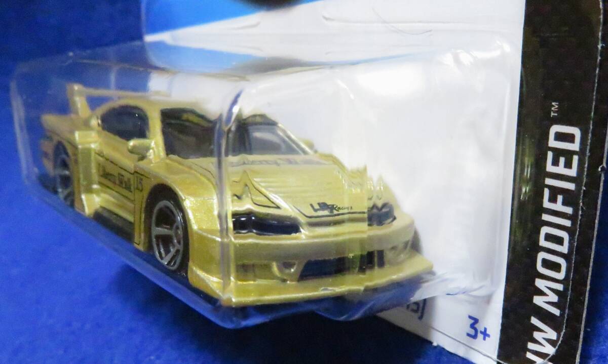 新品未開封 ホットウィール LB SUPER SILHOUETTE NISSAN SILVIA (S15) リバティー ウォーク 金_画像5