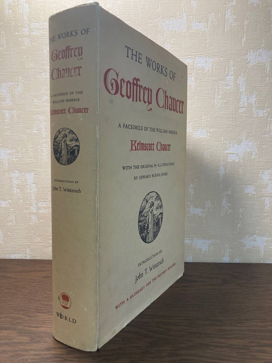 【滅多に出ない希少本★カバー付】ケルムスコット・プレス チョーサー著作集 1958年 ファクシミリ版 エドワード・バーン・ジョーンズ 挿絵_画像1