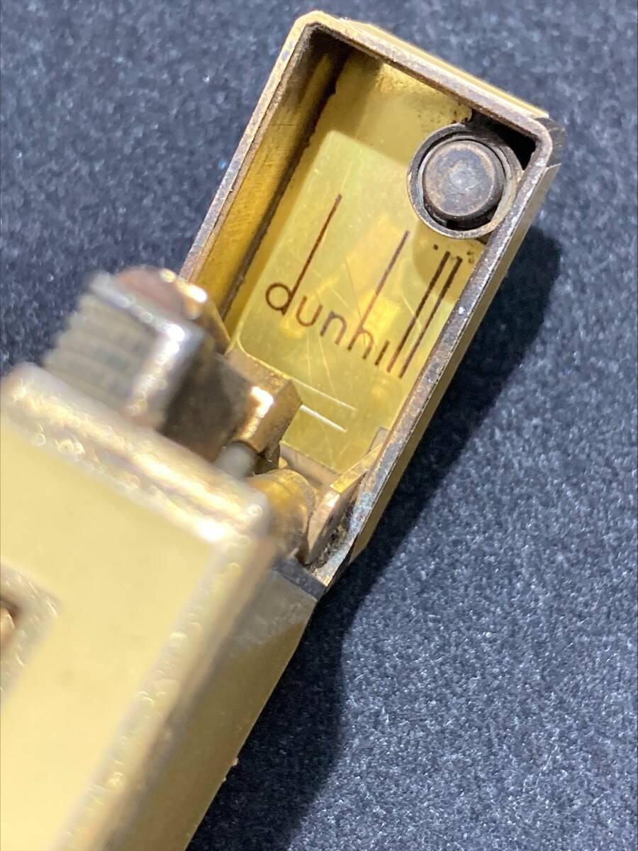 喫煙具 DUNHILL ダンヒル ガスライター 黄色 イエローラッカー ローラー式 着火未確認_画像5