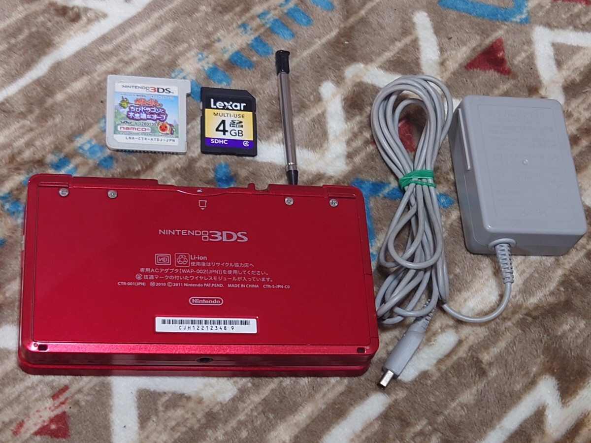 3DS 本体 充電器 タッチペン SDカード 太鼓の達人_画像2