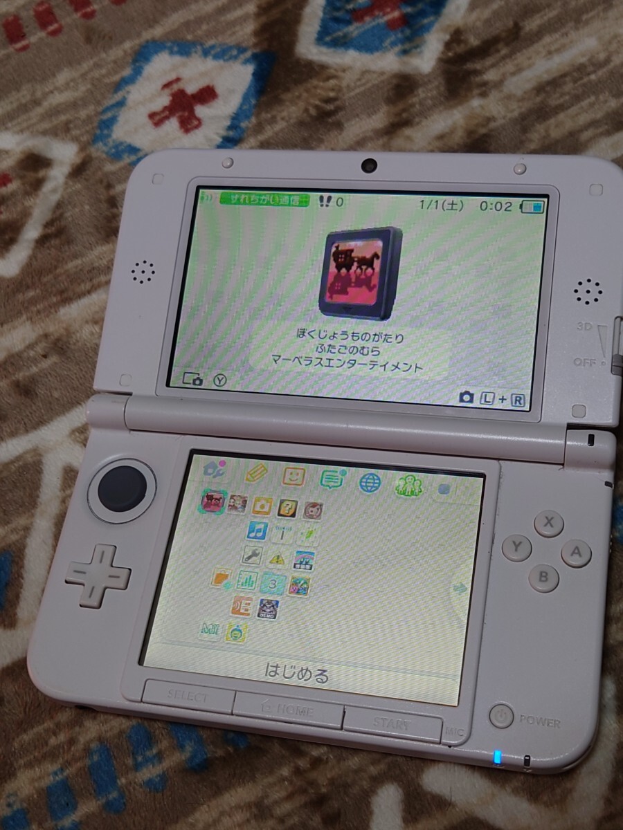 3DS LL とびだせどうぶつの森パック 本体 充電器 タッチペン SDカード 牧場物語