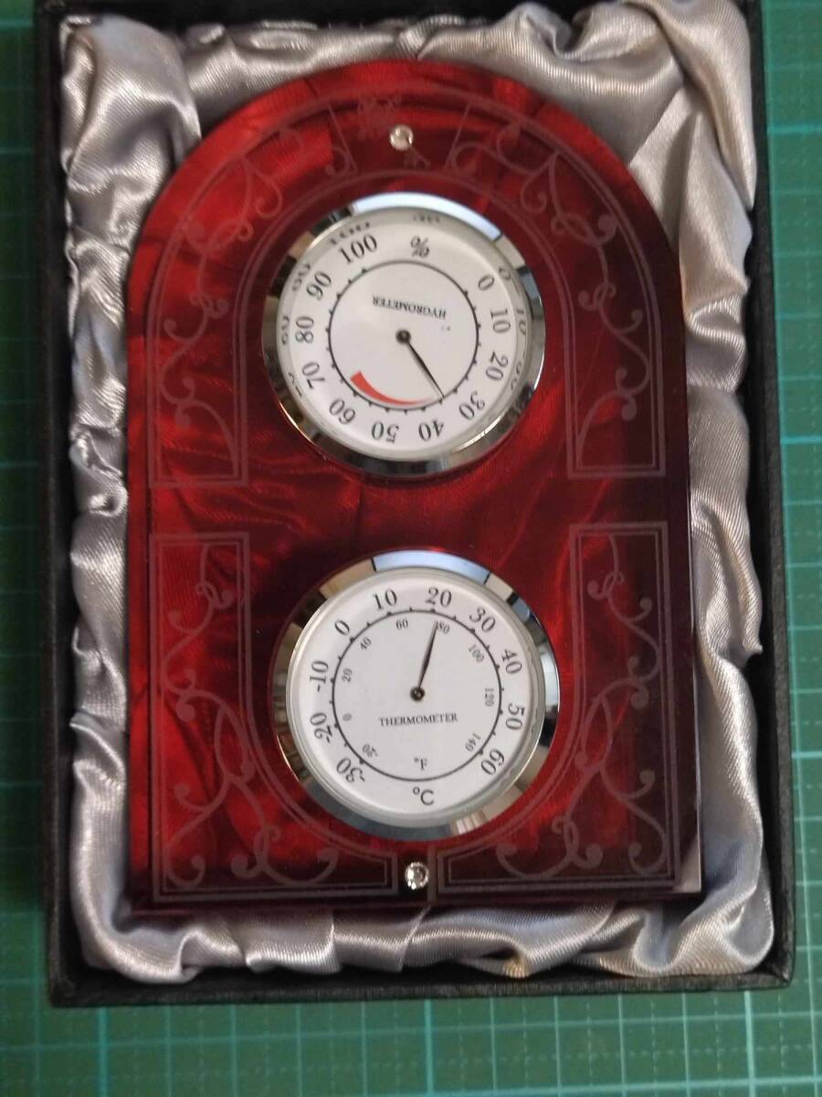 非売品 SK-Ⅱ クリスタル温湿度計 ガラス製 クリスタル 温度計 湿度計 glass thermometer hygrometer_画像2