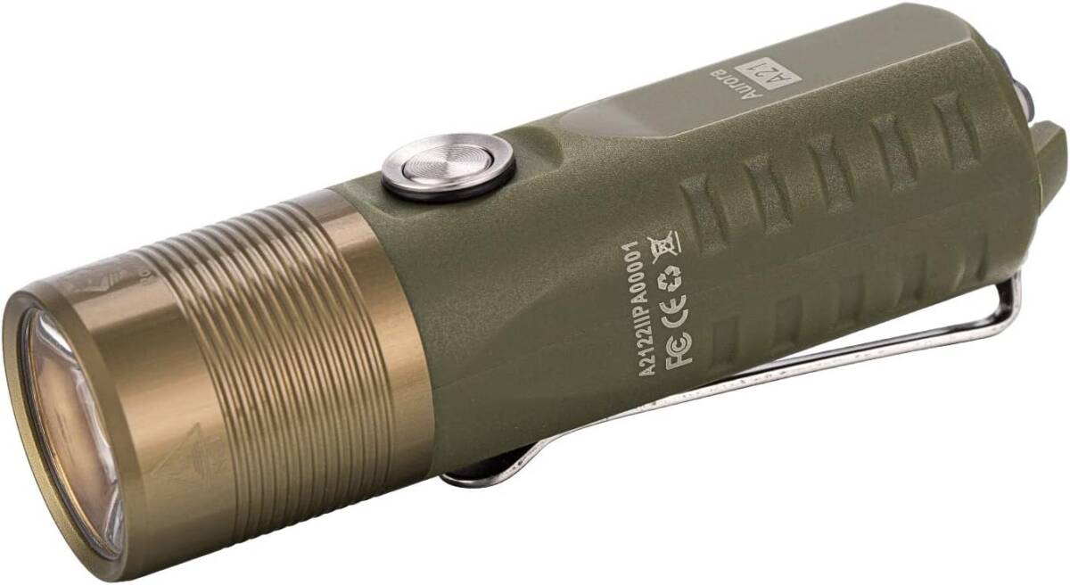 小さな懐中電灯 充電式 700 ルーメン超明るい 強力 ライト 防水IP67 キャンプ 災害 緊急 アウトドア (アーミーグリーン)