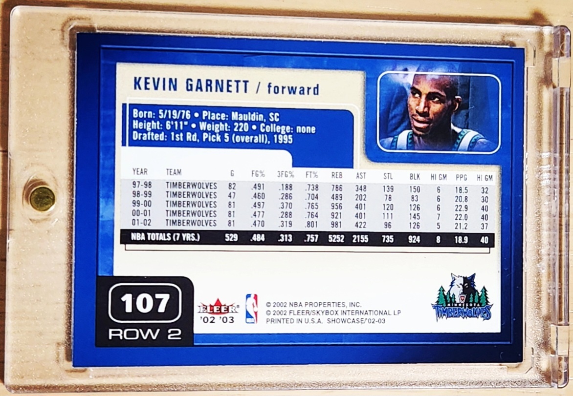 2002 -03 Fleer Avant Row2 KEVIN GARNETT / ケビン ガーネット _画像3