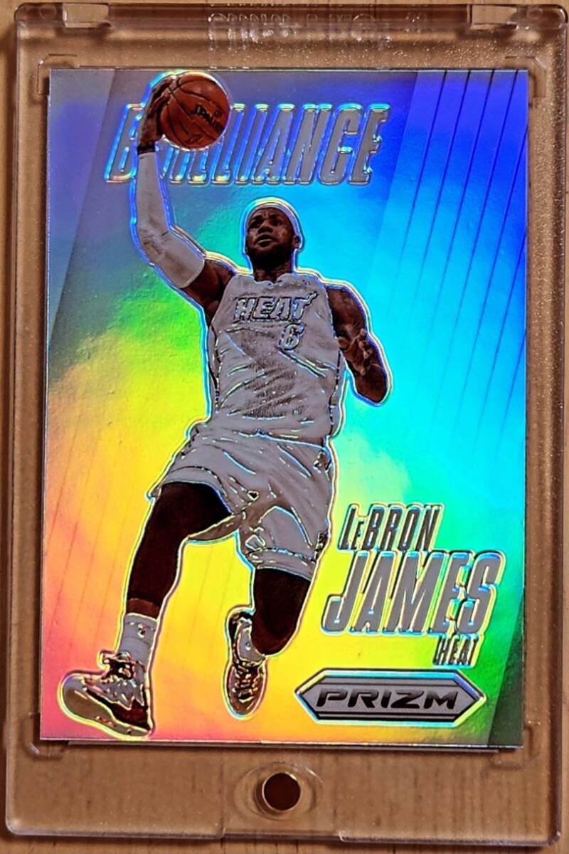 SP 2013 -14 Panini Prizm Silver Brilliance LEBRON JAMES / レブロン ジェームズ Refractor Holo_画像4