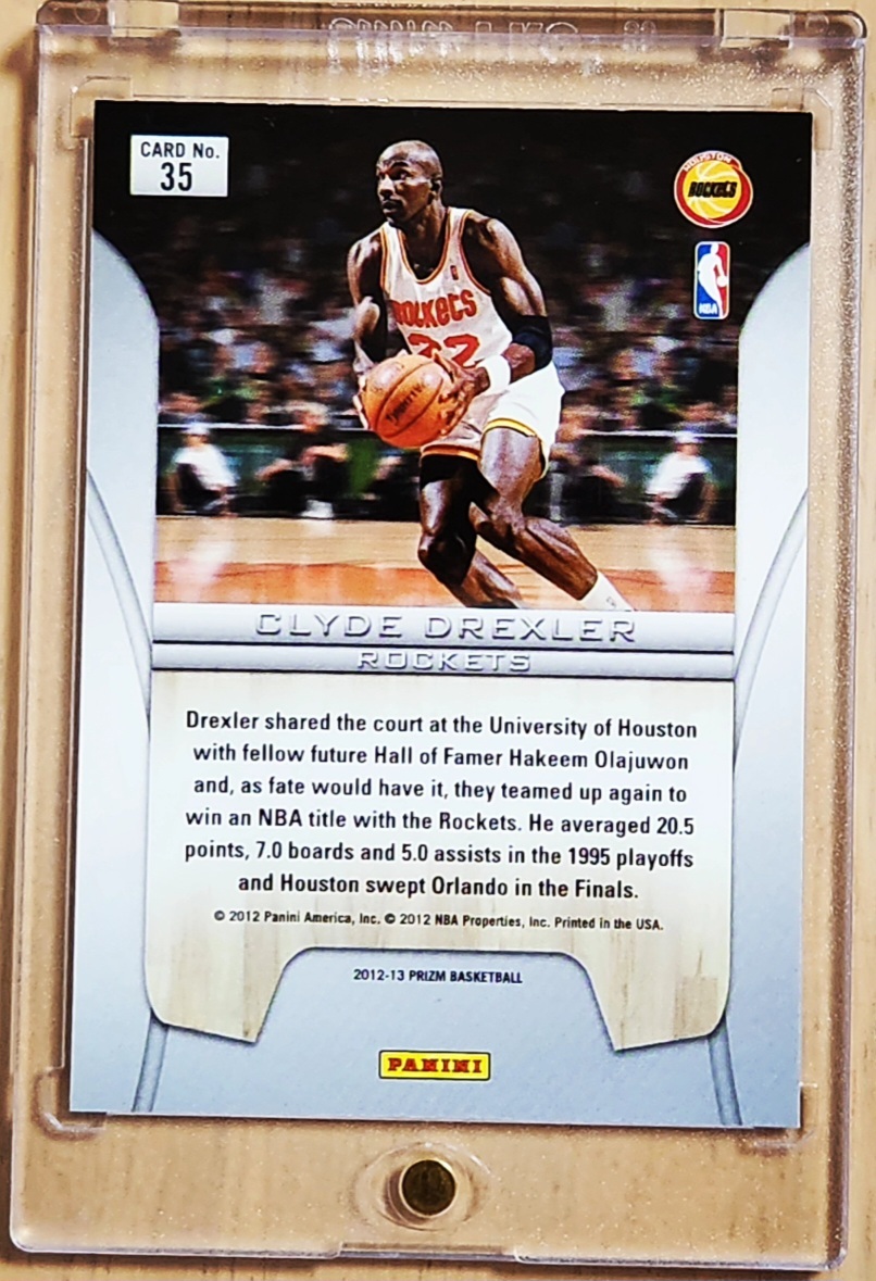 SSP 2012 -13 Panini Prizm Silver Finalists CLYDE DREXLER / クライド ドレクスラー Refractor Holo_画像3