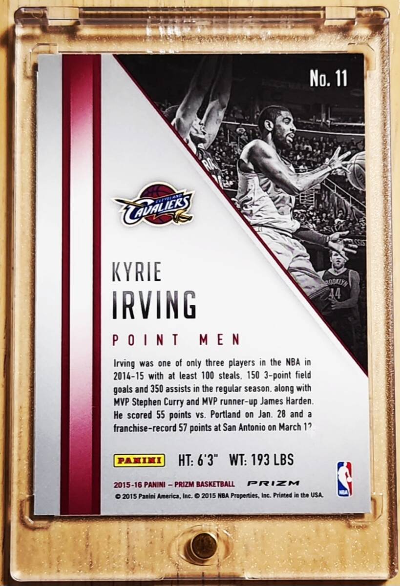2015 -16 Panini Prizm Silver KYRIE IRVING / カイリー アービング Point Men Refractor Holo_画像3