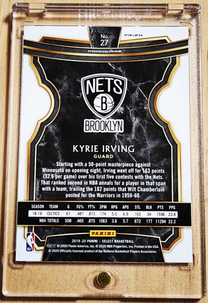 2019 -20 Panini Select Prizm Silver KYRIE IRVING / カイリー アービング Refractor Holo_画像3