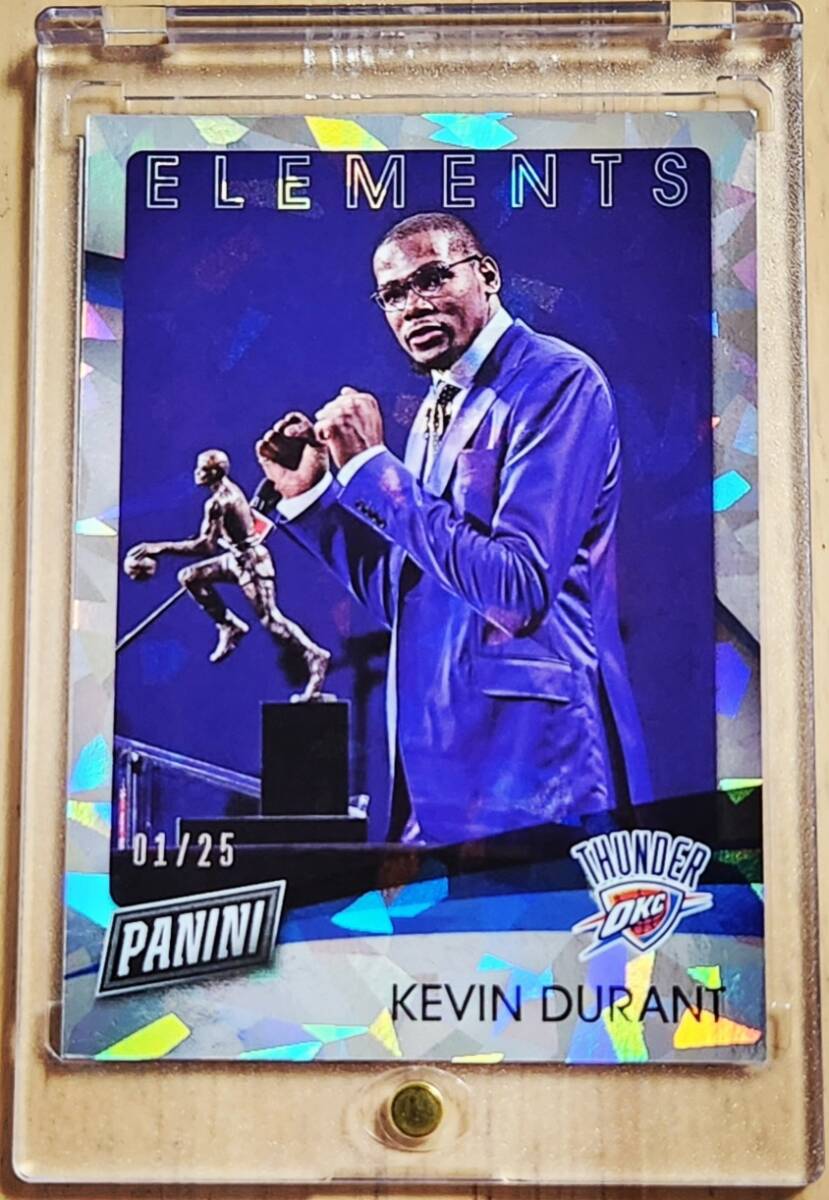 01/25 SP 2015 -16 Panini Father's Day Elements KEVIN DURANT / ケビン デュラント Clacked Ice (MVP Speech)_画像4