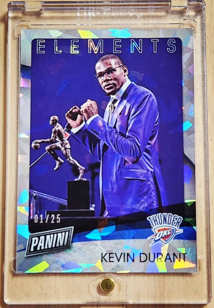 01/25 SP 2015 -16 Panini Father's Day Elements KEVIN DURANT / ケビン デュラント Clacked Ice (MVP Speech)_画像1