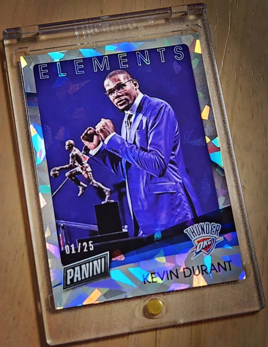 01/25 SP 2015 -16 Panini Father's Day Elements KEVIN DURANT / ケビン デュラント Clacked Ice (MVP Speech)_画像2