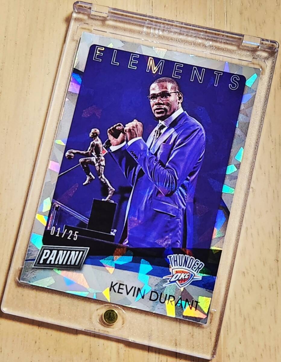 01/25 SP 2015 -16 Panini Father's Day Elements KEVIN DURANT / ケビン デュラント Clacked Ice (MVP Speech)_画像5