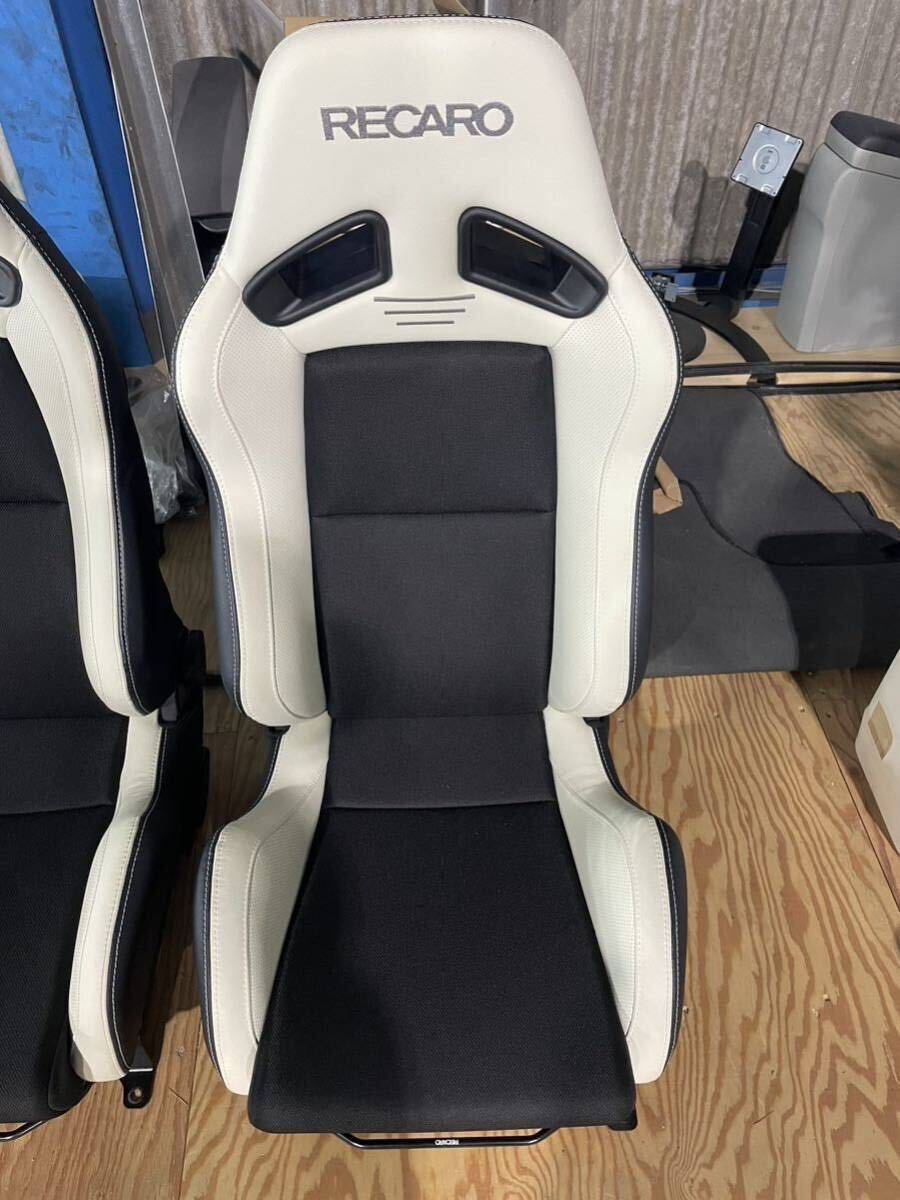 レカロ RECARO SR7 ラシック　ホワイト　ブラック　2脚セット　_画像3