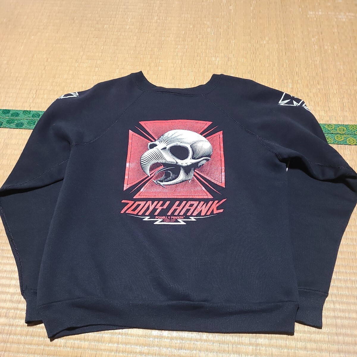 80s usa製 Powell peralta Tony Hawk スウェット サイズM スケートボード ヴィンテージ トニーホーク ボーンズブリゲード パウエル bones_画像3