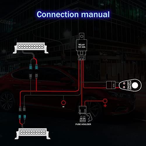 Safego 汎用フォグランプ配線 作業灯配線キット 汎用スイッチ付き リレーハーネス フォグランプリレー LEDグリル取付用配線キット_画像6