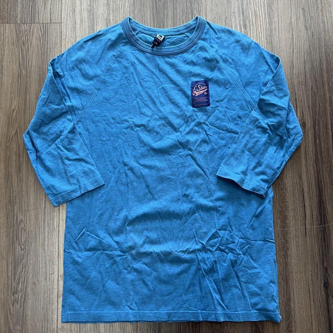 G-STAR RAW ジースターロウ　7分丈　Tシャツ　ブルー