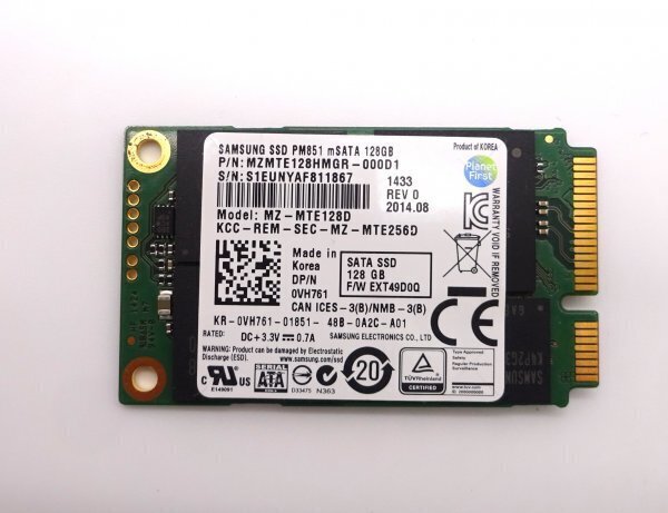 中古品 SSD 128GB mSATA TOSHIBA SAMSUNG @P018★_画像3