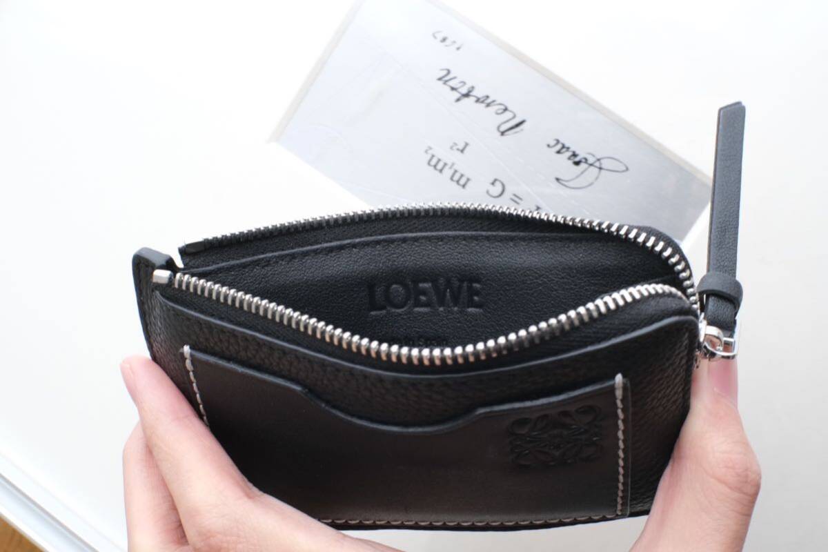 1円スタート！「美品」LOEWE ロエベ 財布 ウォレット コンパクト 収納 本革 レザー 黒 ブラック_画像5