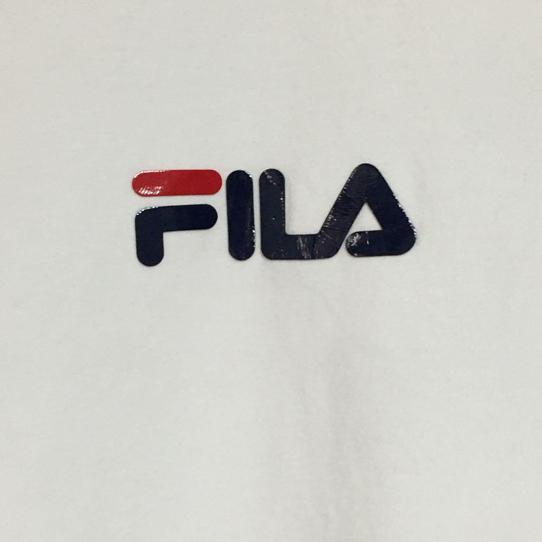 【美品人気デザイン】フィラ 半袖ロゴワッペンTシャツ 人気白Lサイズ K224の画像8