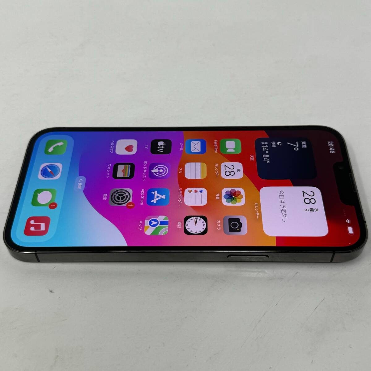 完品 美品 国内版 SIMフリー iPhone 13 Pro Max 128GB MLJ43J/A グラファイト 付属品未使用 Apple アップルの画像6