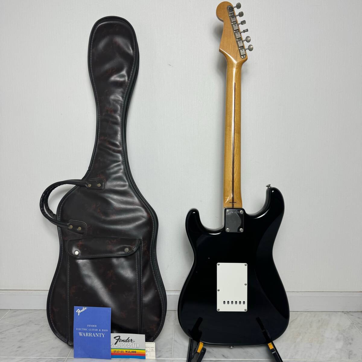 美品 Eシリアル Fender Japan フェンダー ジャパン ストラト ST57-55 フジゲン製 1984年～1997年製 アーム ソフトケース 付属品付の画像8