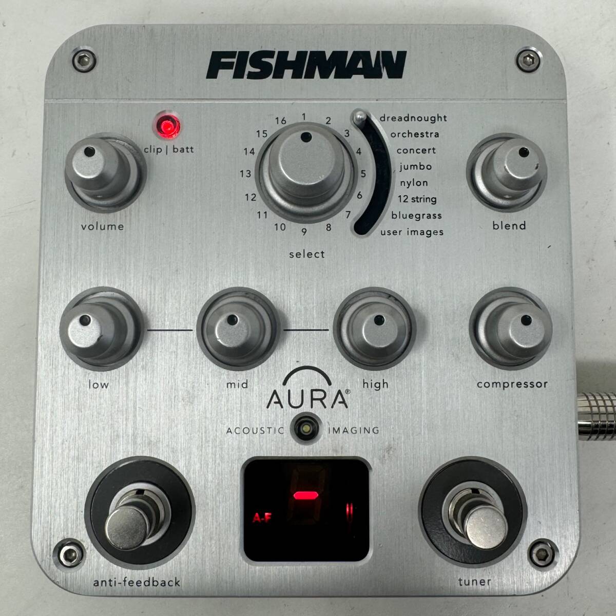 FISHMAN フィッシュマン AURA SPECTRUM DI PRO-AUR-SPC アコースティックギター プリアンプ 現状 ジャンク_画像3