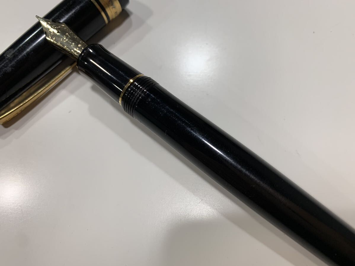 1円〜 PILOT CUSTOM 743 パイロット カスタム 万年筆 ペン先 14K 585 刻印有り 14金 キャップ上部修理跡有 筆記未確認 ジャンク品扱_画像3