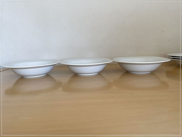 ［即決・送料無料］スープ皿 大３枚 中３枚 合計６枚 カレー皿 パスタ皿 白色食器 シンプル