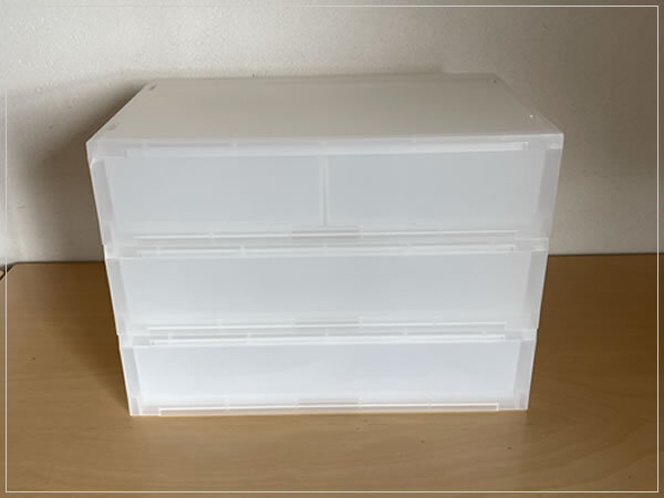 [ prompt decision * free shipping ] Muji Ryohin poly- Pro pi Len case drawing out type width wide thin type 3 piece 37×26 height 9cm storage adjustment integer .