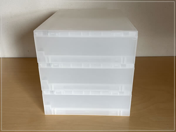 [ prompt decision * free shipping ] Muji Ryohin poly- Pro pi Len case drawing out type width wide thin type 3 piece 37×26 height 9cm storage adjustment integer .