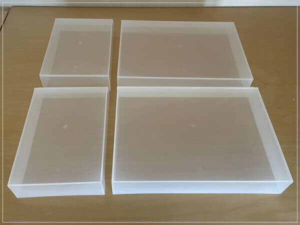 [ prompt decision * free shipping ] Muji Ryohin poly- Pro pi Len case drawing out type width wide thin type 3 piece 37×26 height 9cm storage adjustment integer .