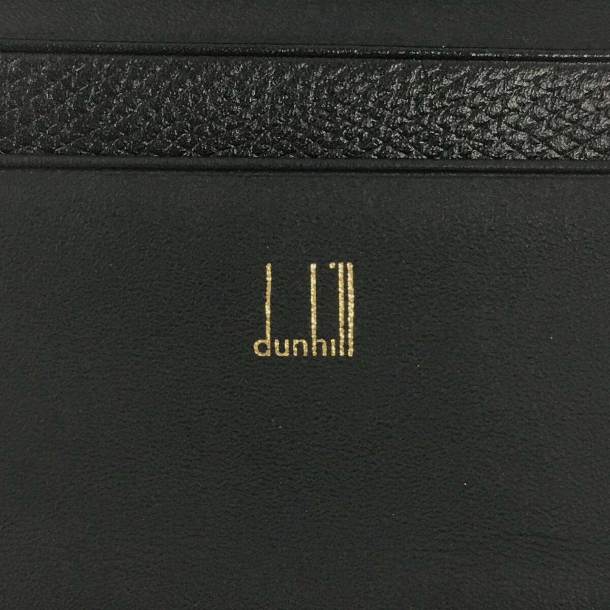 【美品】ダンヒル 名刺入れ ブラック シュリンクレザー 二つ折り カードケース dunhill_画像7