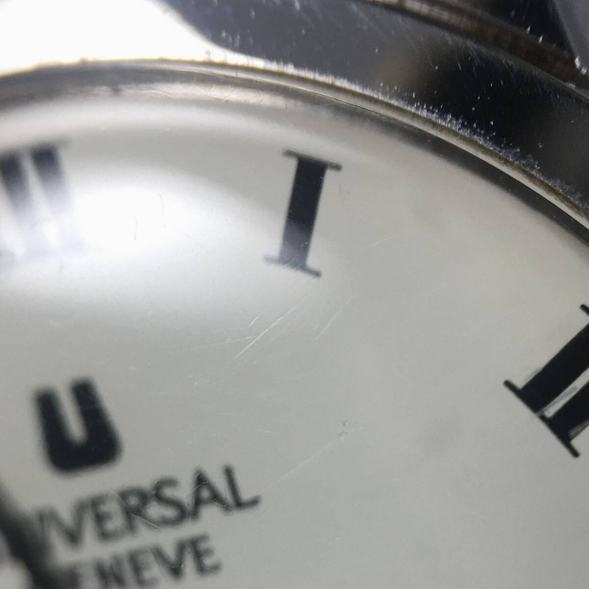 ユニバーサル ジュネーブ 842101 ホワイト 文字盤 手巻き メンズ 腕時計 フェイスのみ 稼働品 UNIVERSAL GENEVE_画像7