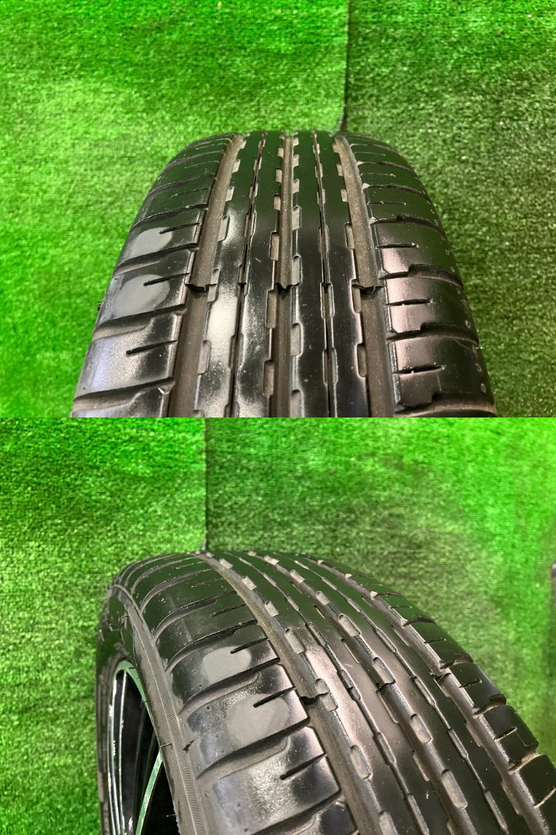 函館発☆最落なし!【社外ホイール☆15インチセット】15×4.5 PCD100 4穴 OFF45 economist 165/55R15 夏タイヤ付きの画像9