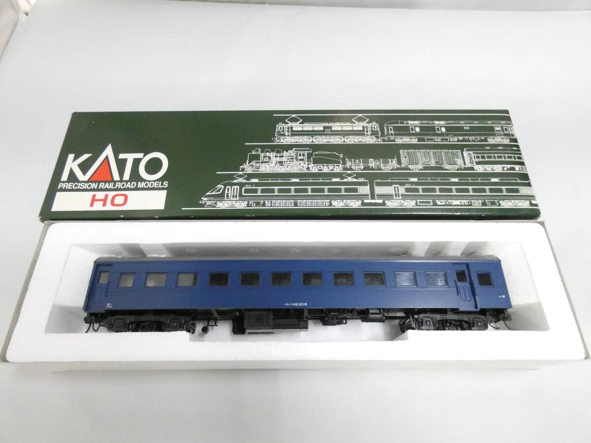 【鉄道模型】HOゲージ　KATO　1-507　スハ43系　客車　スハフ42　ブルー　【中古】J4　S857_画像1