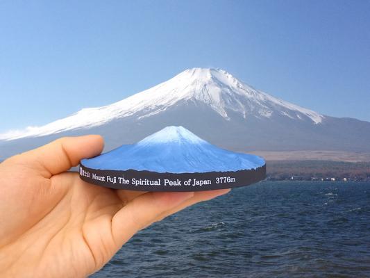 富士を愛する全ての方へ！富士山360°立体マップ　謙信　富嶽三十六景シリーズ　手に取れる立体地図　商品説明全文必読　異次元航法堂_こんな手乗り富士もできます