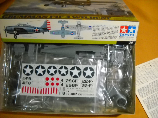 ど真ん中！タミヤ1/48グラマンF4F-4ワイルドキャット　海兵隊第223戦闘飛行隊/第41/29/22戦闘飛行隊　商品説明全文必読　異次元航法堂_パーツは未開封できれいです。