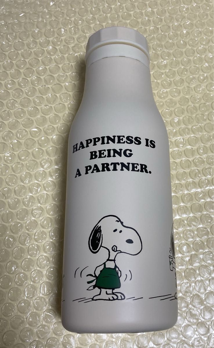 ［オンラインストア限定]ステンレスロゴボトル PEANUTS オフホワイト473ml スターバックス　スヌーピー　SNOOPY