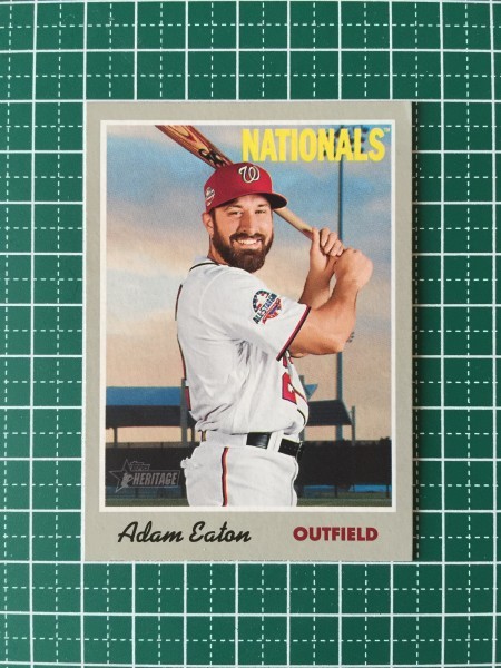 即決のみ！★TOPPS MLB 2019 HERITAGE BASEBALL #14 ADAM EATON【WASHINGTON NATIONALS】ベースカード 19★同梱発送可能！_画像1