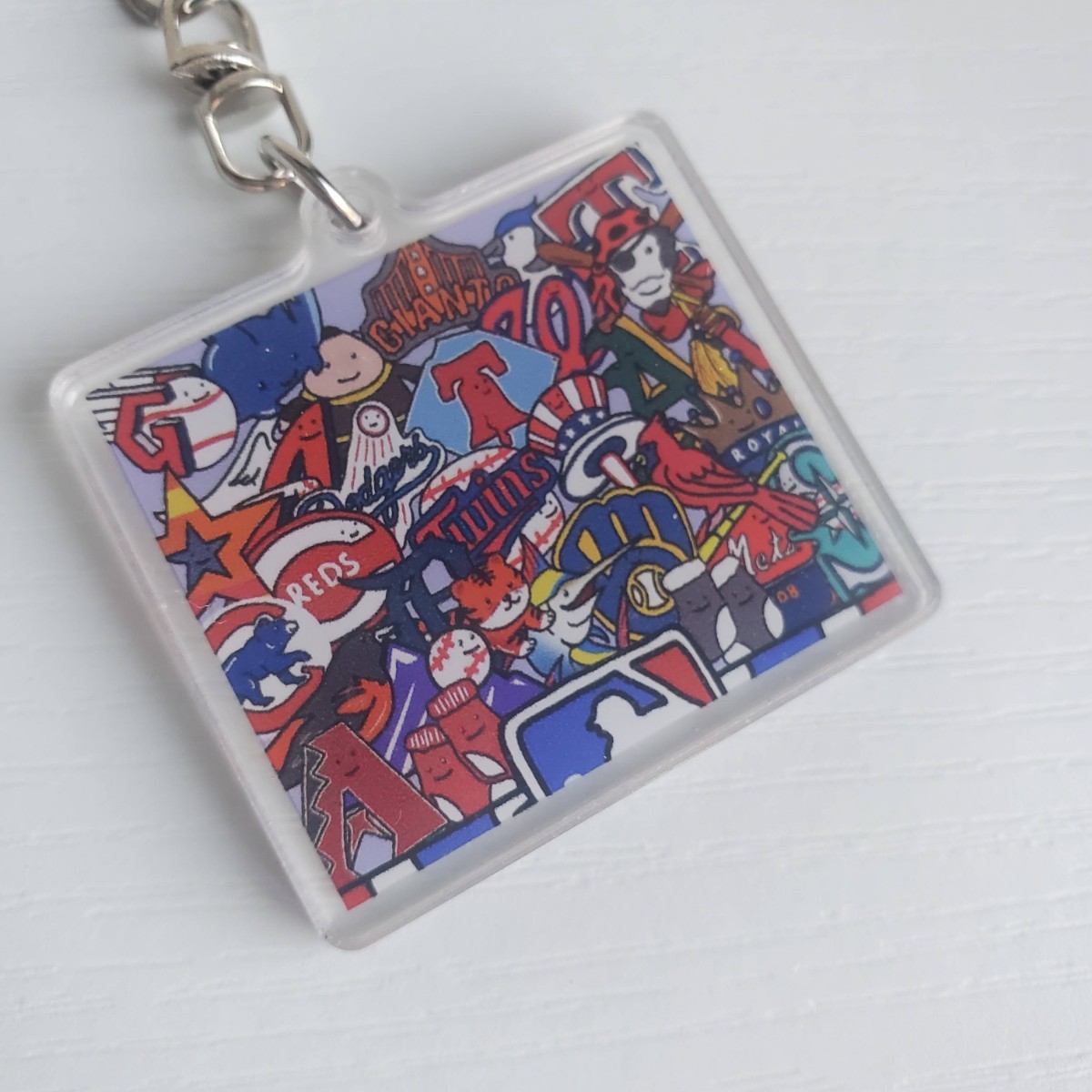 新品　MLB　野球チーム大家族　キーホルダー　可愛い　メジャーリーグ　大谷翔平　ロサンゼルス・エンゼルス　keychain　_画像2