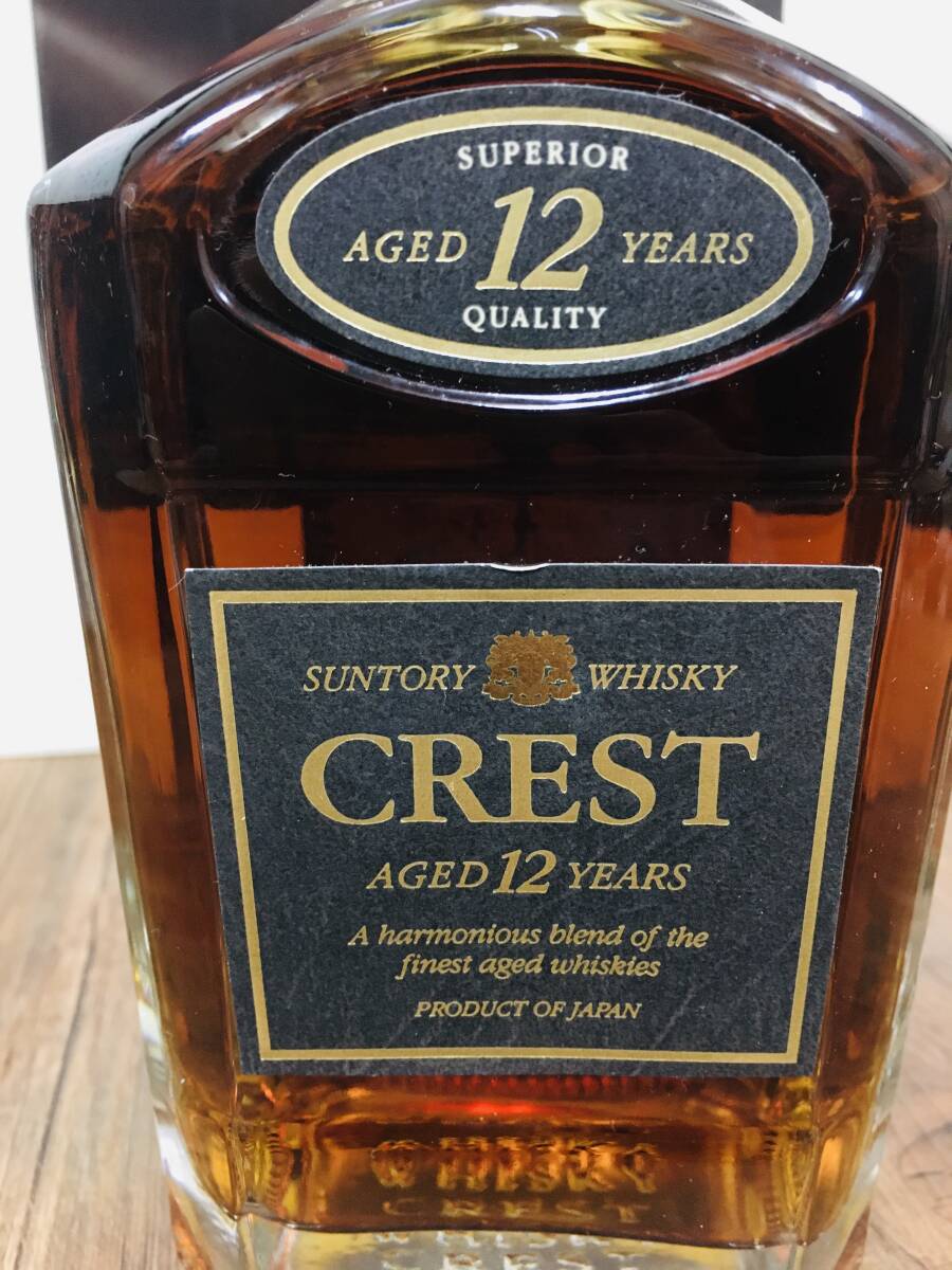 サントリーウイスキーボックス付きワインボトル CREST SUNTORY WHISKY 12 YEARS OLD 《未開栓/古酒》750ml-43%_画像7