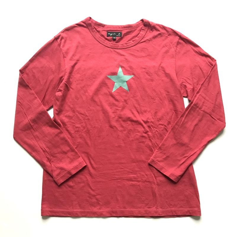 【美品】agnes b. アニエスベー 定番 エトワール L/S Tシャツ size:T3 日本製/長袖 カットソー ロンT ロングスリーブ STAR PRINT スター 星_画像1