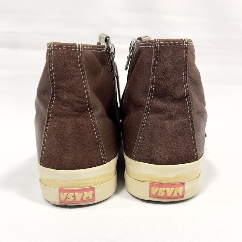 希少 visvim × SOPHNET. ビズビム ソフネット SKAGWAY HI / SOPH. レザー ハイカット スニーカー / US8 26cm / ブラウン 茶 サイドジップ_画像3