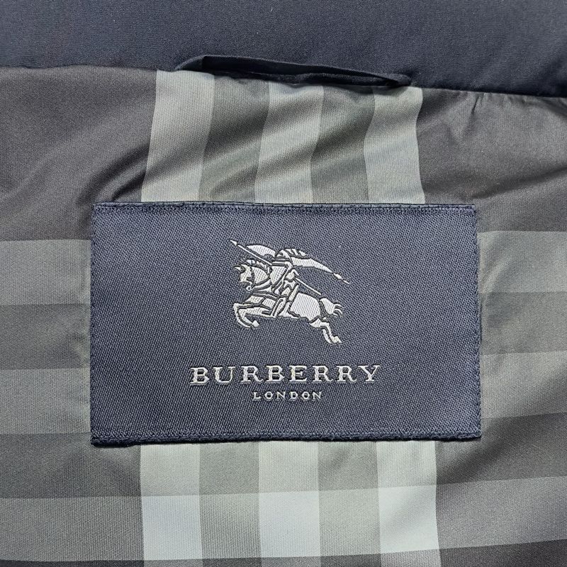 BURBERRY LONDON バーバリー ロンドン ブルーフロストファー付 ダウン ジャケット コート / M / 黒 ブラック / 国内正規品 / フード着脱可の画像5