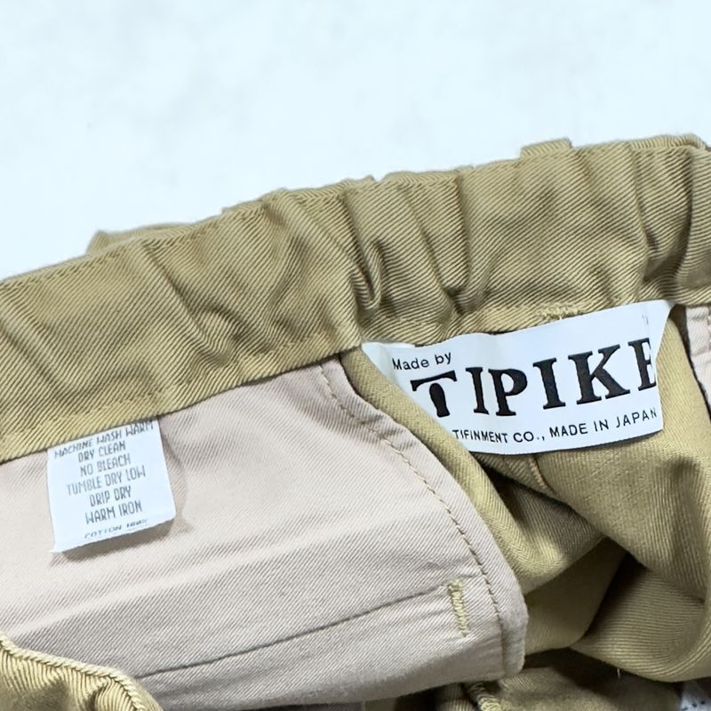 2023年9月発売分 TIPIKE ティパイク MUSKIE PANTS オーガニックコットン チノ イージーパンツ / Lサイズ / KHAKI BEIGE カーキ / AH.H_画像3