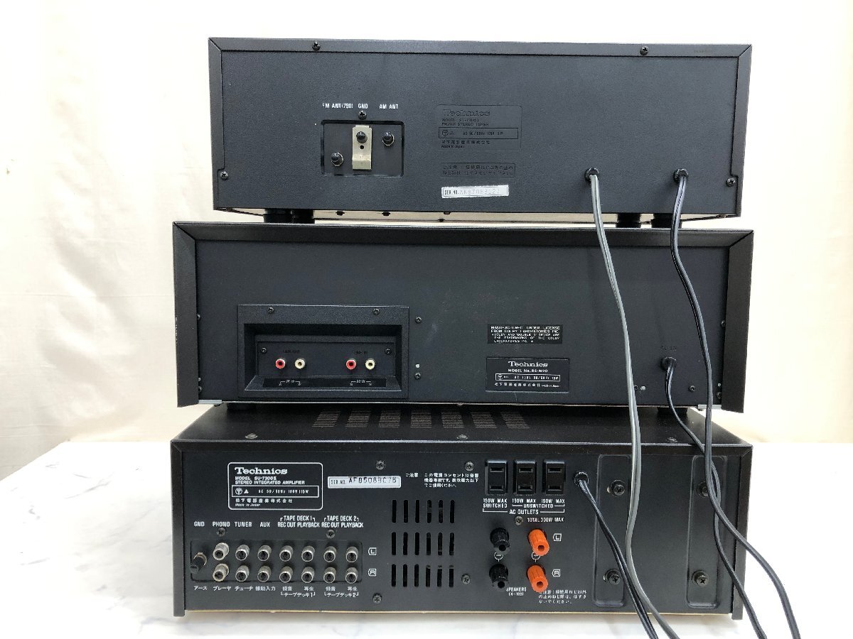 Y1153　ジャンク品　オーディオ機器　システムコンポ　Technics　テクニクス　ST-7300Ⅱ / SU-7300Ⅱ / RS-M20　【元箱付き】【3個口発送】_画像6