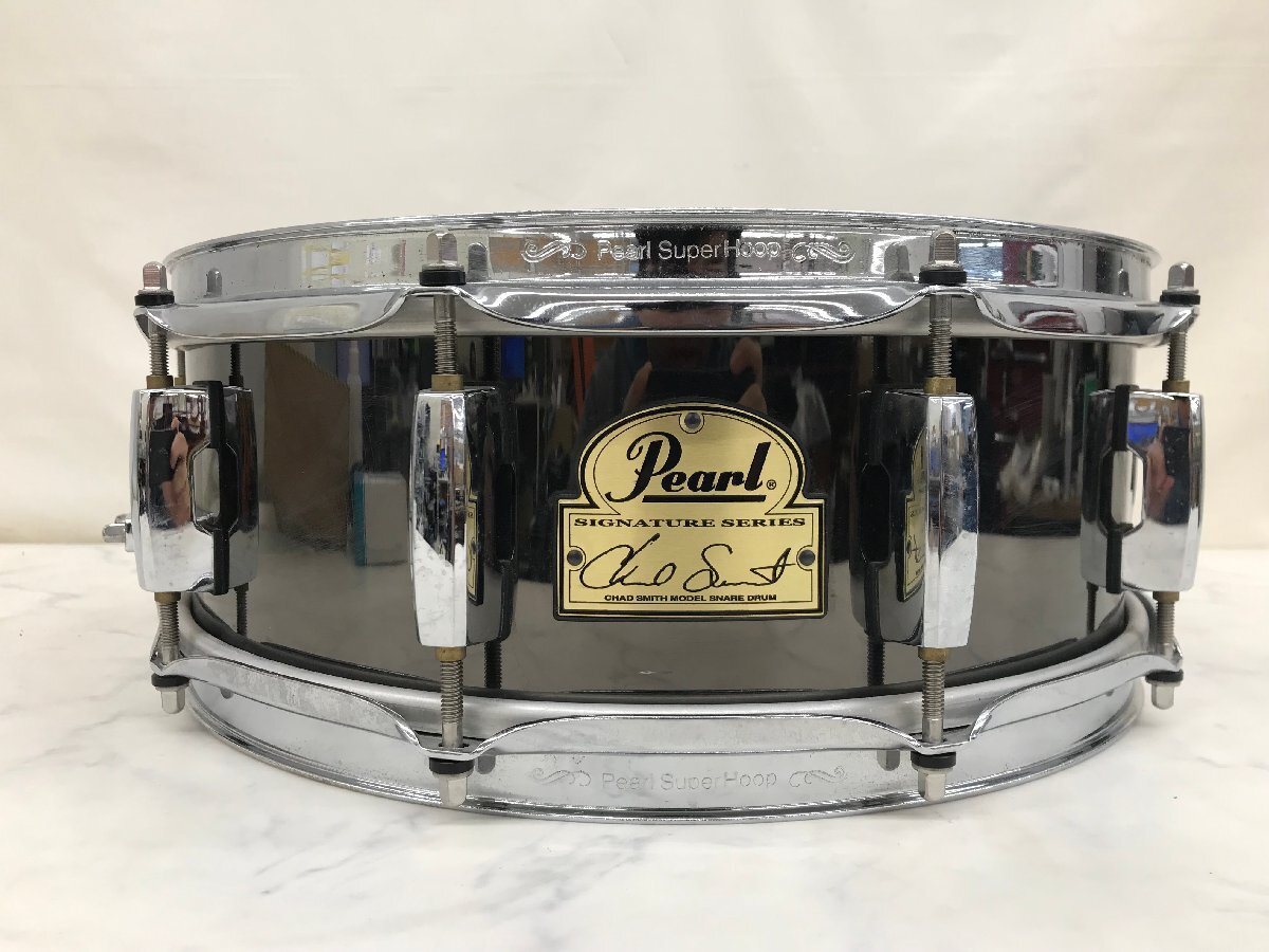 Y1169 中古品 打楽器 スネアドラム Pearl パール CS1450 Chad Smith Signature Seriesの画像2