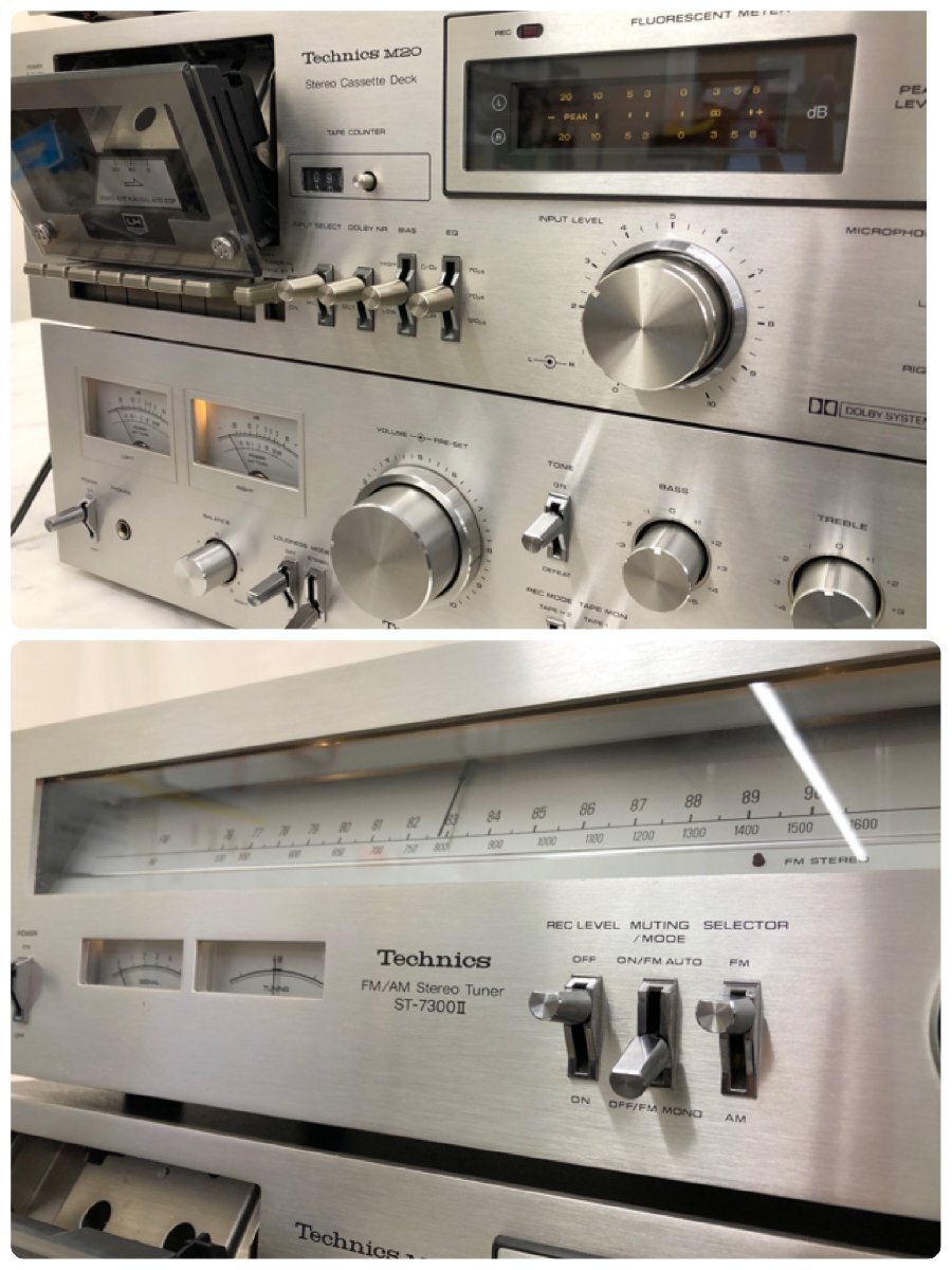 Y1153　ジャンク品　オーディオ機器　システムコンポ　Technics　テクニクス　ST-7300Ⅱ / SU-7300Ⅱ / RS-M20　【元箱付き】【3個口発送】_画像3