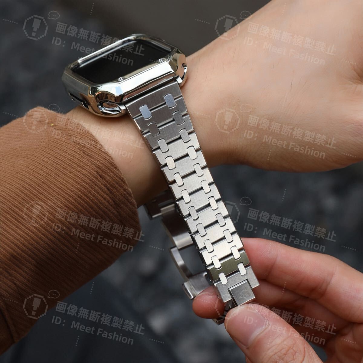 Apple watch アップルウォッチ バンド ベルト 高品質316L ステンレス　2点セット　男女兼用_画像5