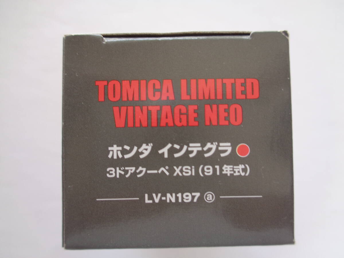 Tomica Limited Vintage   LV-N197a  ホンダ インテグラ 3ドアクーペ XSi（赤）（９1年式）  未開封 未使用の画像5